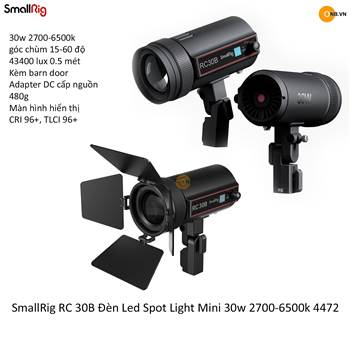 SmallRig RC 30B Đèn Led Spot Light Mini 30w 2700-6500k 4472