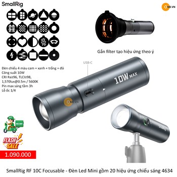 SmallRig RF 10C Focusable - Đèn Led Mini gồm 20 hiệu ứng chiếu sáng 4634