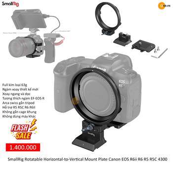 SmallRig Rotatable Horizontal-to-Vertical Mount Plate Canon EOS R6ii r6 r5 r5c 4300