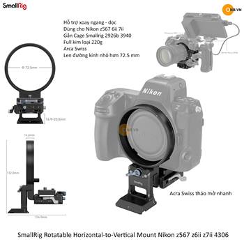 SmallRig Rotatable Horizontal-to-Vertical Mount Nikon Z 567 6II 7II 6III Z8 4306