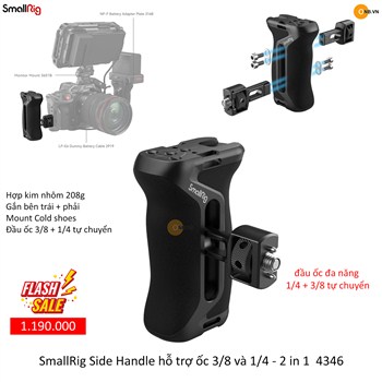 SmallRig Side Handle 2 đầu ốc đa năng 1/4 và 3/8 4346 mới 2024