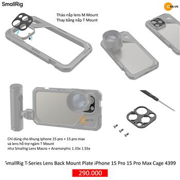 SmallRig T-Series Lens Back Mount Plate iPhone 15 Pro 15 Pro Max Cage 4399