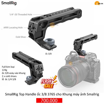 SmallRig Top Handle Lite ốc 3-8 code 3765 cho Khung máy ảnh Smallrig