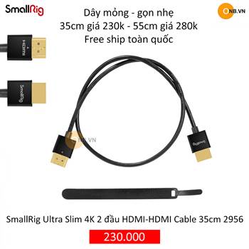 SmallRig Ultra Slim 4K dây HDMI 2 đầu dài 35cm 2956b new 2024