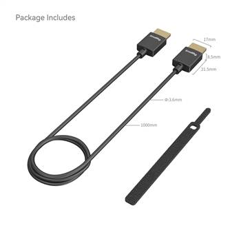 SmallRig Ultra-Slim 4K HDMI Data Cable HDMI to HDMI 100cm 4794