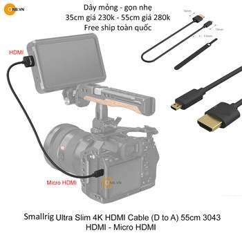 SmallRig Ultra Slim 4K HDMI to Micro HDMI dài 55cm 3043
