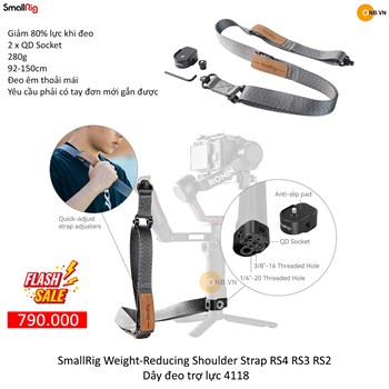 SmallRig Weight-Reducing Shoulder Strap RS4 RS3 RS2 - Dây đeo trợ lực 4118