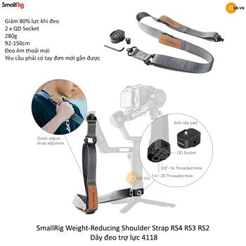 SmallRig Weight-Reducing Shoulder Strap RS4 RS3 RS2 - Dây đeo trợ lực 4118