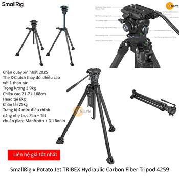 SmallRig x Potato Jet TRIBEX Hydraulic Carbon Fiber Tripod 4259