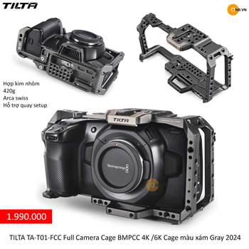 TILTA TA-T01-FCC Full Camera Cage BMPCC 4K 6K Cage màu xám Gray 2024