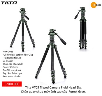 Tilta VT05 Tripod Camera Fluid Head 5kg - Chân quay chụp máy ảnh cao cấp Forest Green