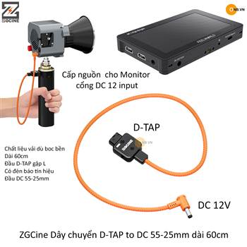 ZGCine D-TAP to DC 55-25mm dc 12v dài 60cm