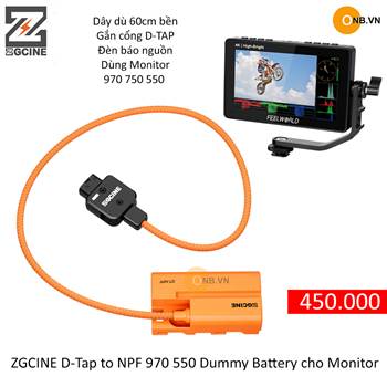 ZGCINE D-Tap to NP-F 970 550 Dummy Battery cho Monitor