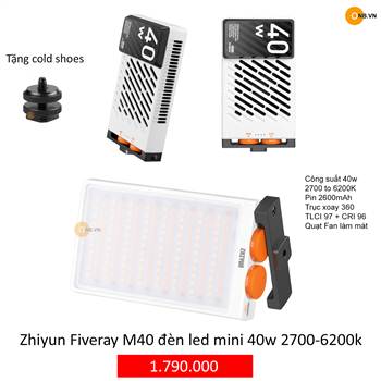 Fiveray M40 đèn led mini 2700-6200k công suất 40w